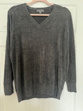 Barefoot Dreams Gray V-Neck Sweater